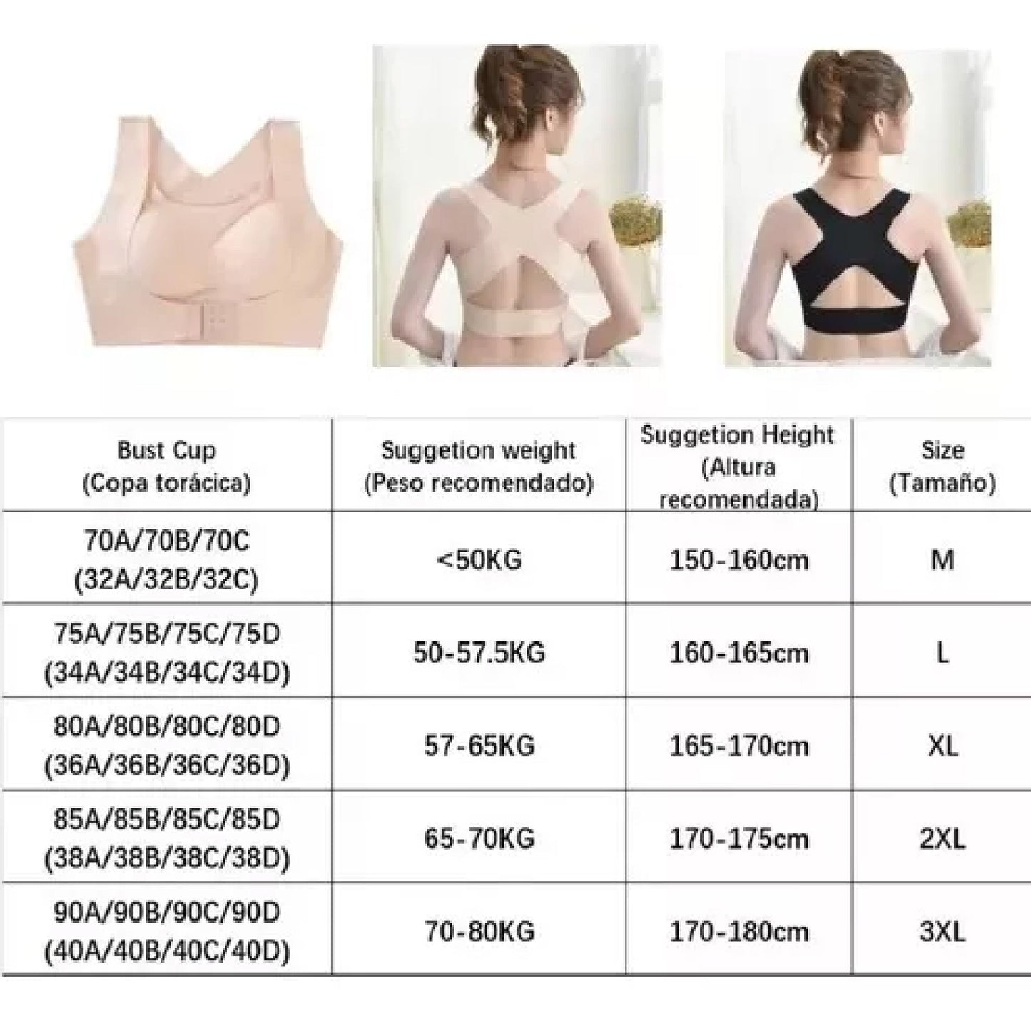 BRASIER CORRECTOR DE POSTURA LEVANTA BUSTO