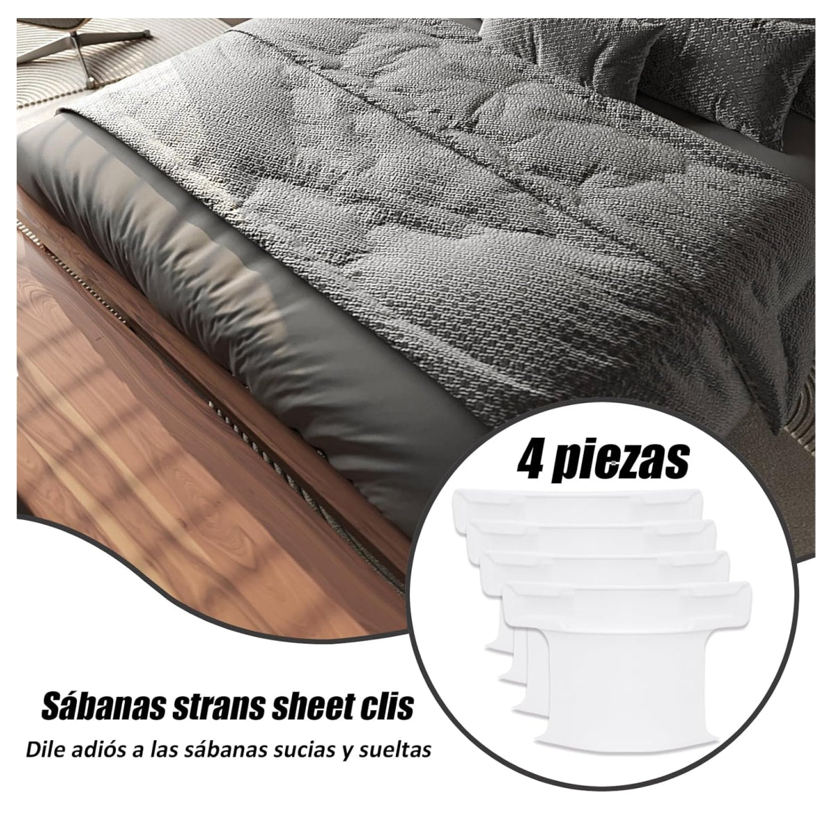 SUJETADOR DE SABANAS SET X4