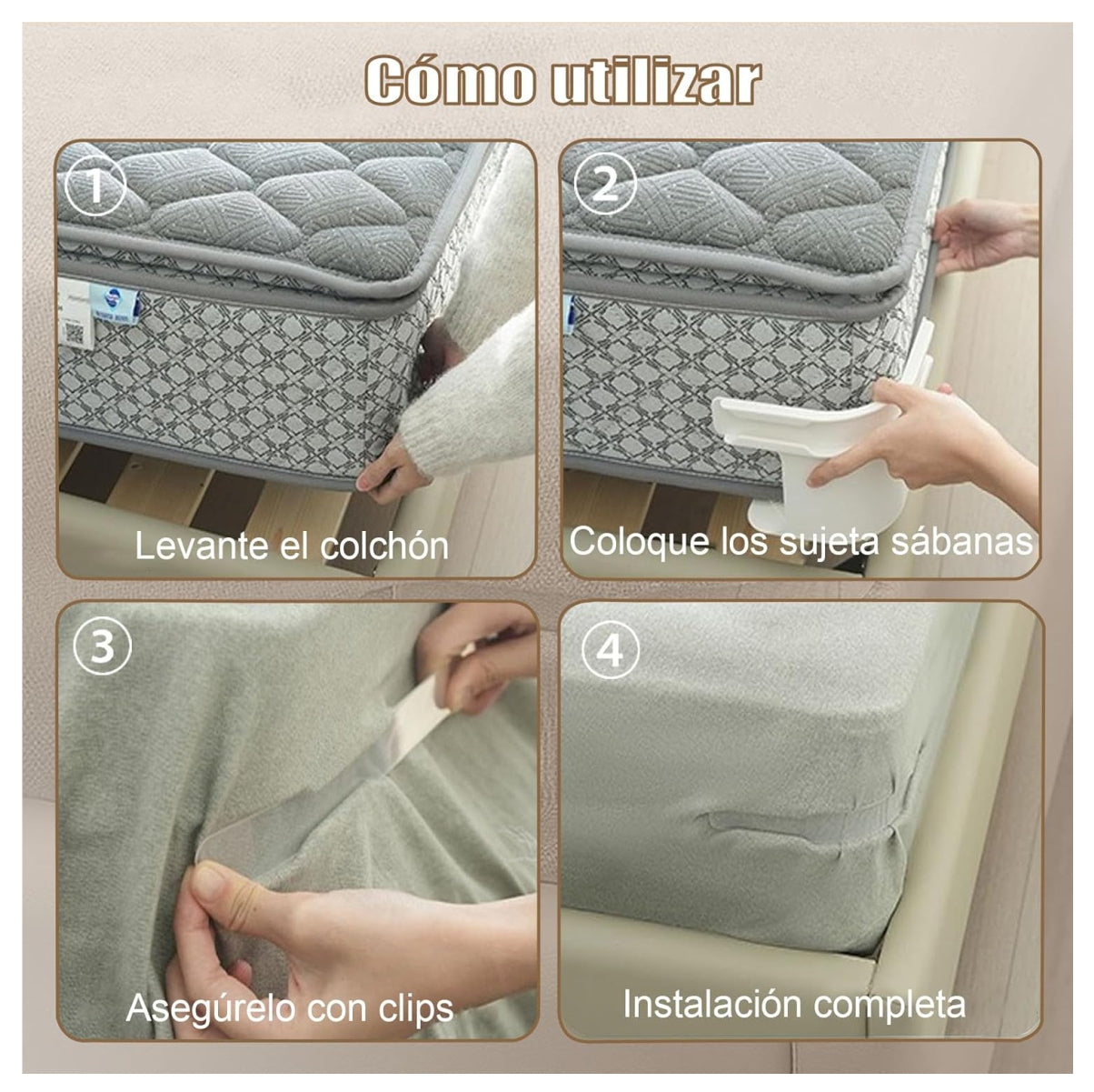 SUJETADOR DE SABANAS SET X4