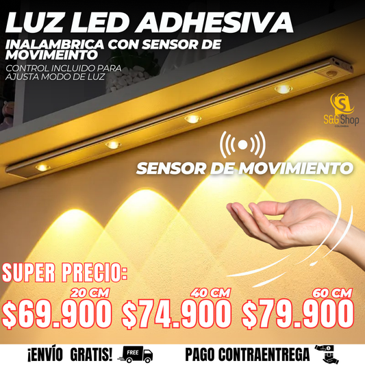 Lampara Led Adhesiva Con Detector de movimiento Inteligente